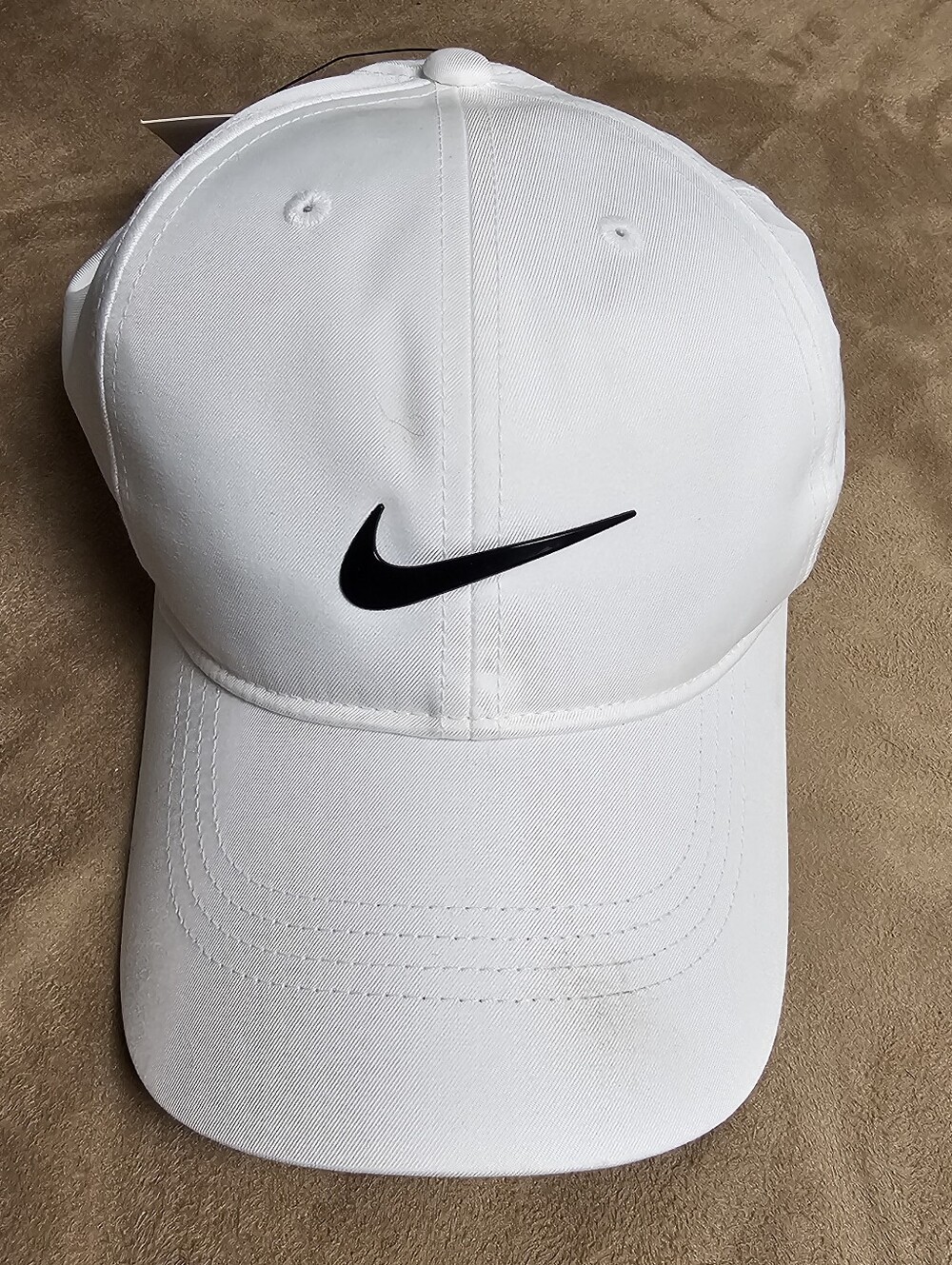 Nike White Golf Cap with Black Swoosh - Unisex